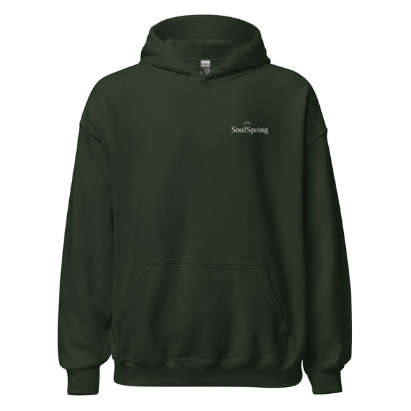Soulspring — People. Progress. Balance. Hoodie — Forest Green