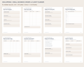 Eight printable order and client planning pages in warm neutral colours