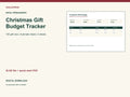 Christmas Gift Budget Tracker — contents preview