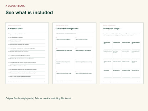 Christmas Party Pack — sample pages