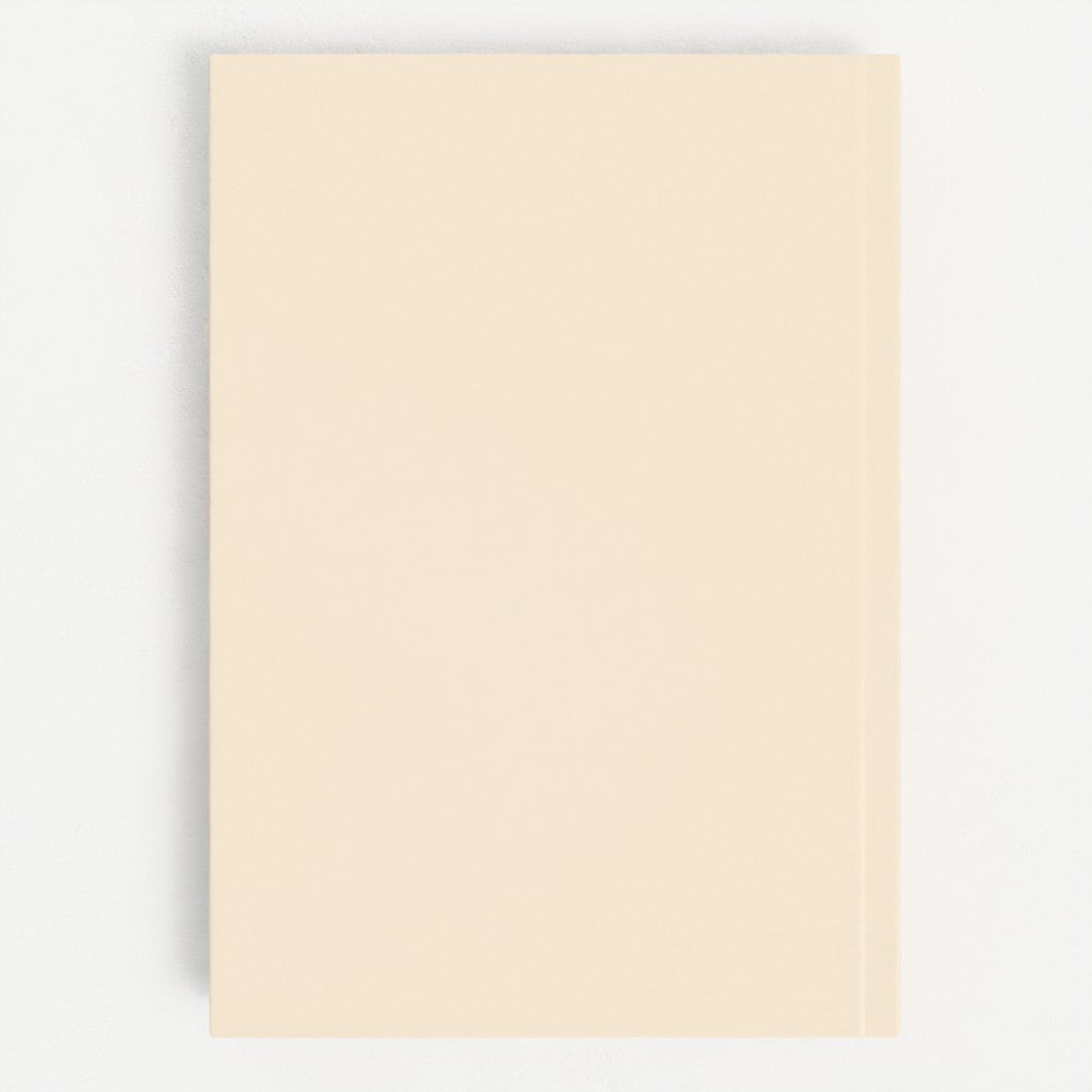 Plain cream back cover of the Prodigi A5 Made for More notebook