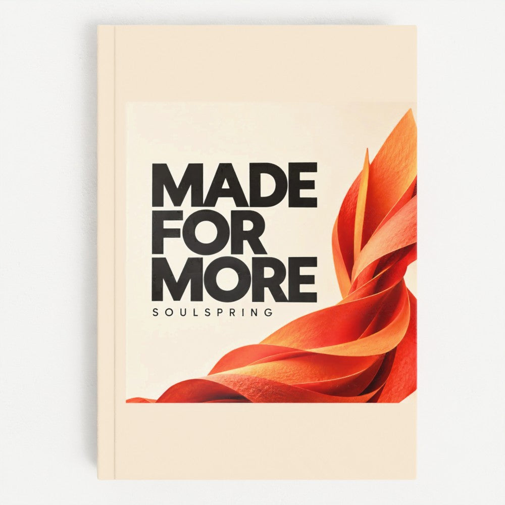 Front view of the cream Made for More A5 notebook