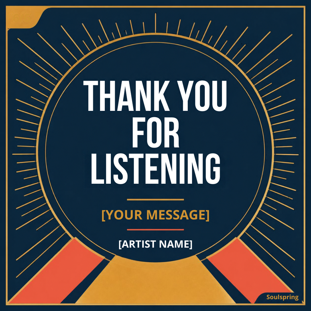 Actual editable Canva layout 6 of 6: Community thank-you; placeholder text shown