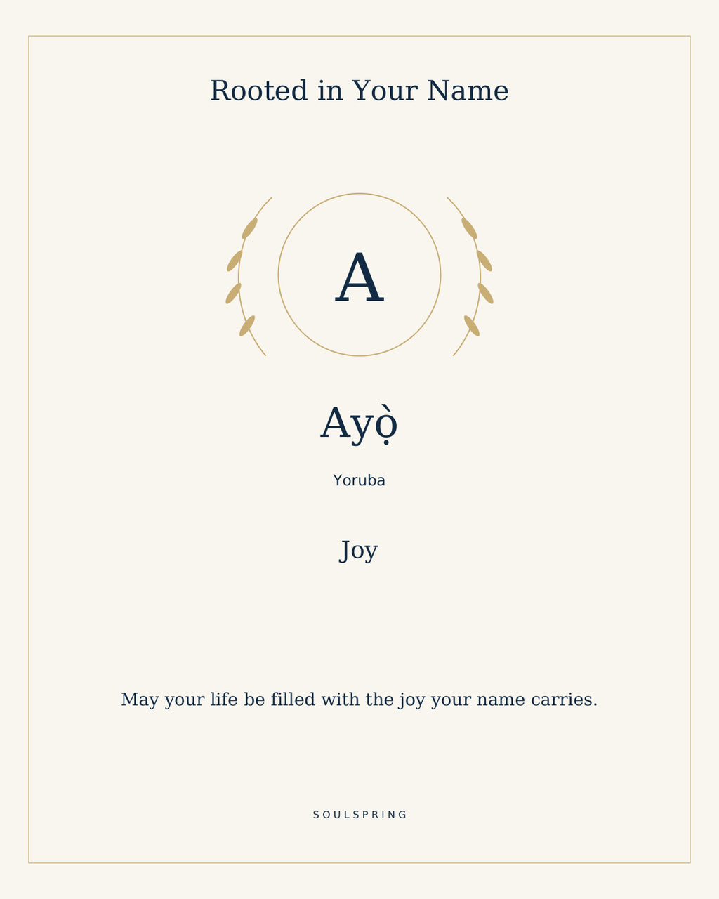 Name print, fictional sample wording