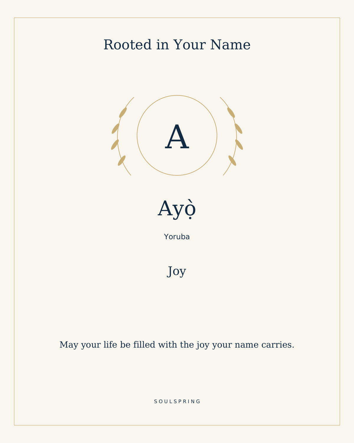 Name print, fictional sample wording